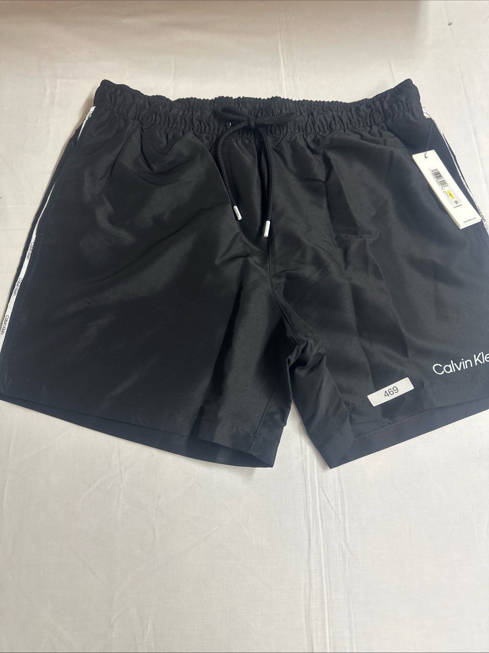 Calvin Klein Black and White Swim Shorts